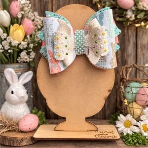 Floral Bow Hair Clip for Kids